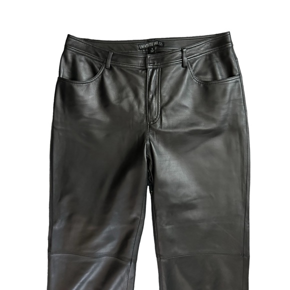 Lafayette 148 NewYork 100% Leather Trouser Pants Size 8 - Picture 4 of 12